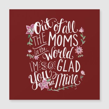 Worlds Best Mom Magnetic Greeting by MiniBrothers at Zazzle