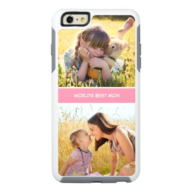 World's Best Mom Mothers Day Gift Custom Photos Otterbox iPhone Case (Back)