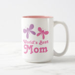 World's Best Mom Mothers Day Gift Two-Tone Coffee Mug