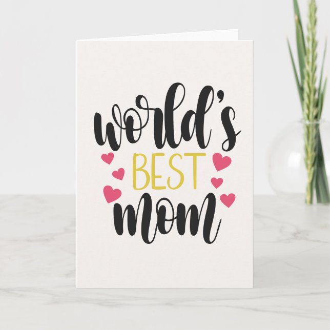 World's Best Mom Mother's Day | Greeting Card (Front)