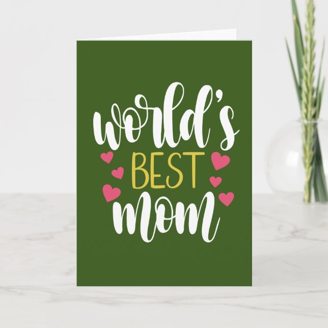 World's Best Mom Mother's Day | Greeting Card (Front)