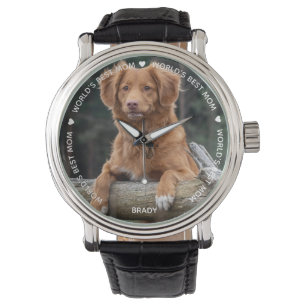 World's Best Mom - Mothers Day - Pet Photo Dog Mom Watch