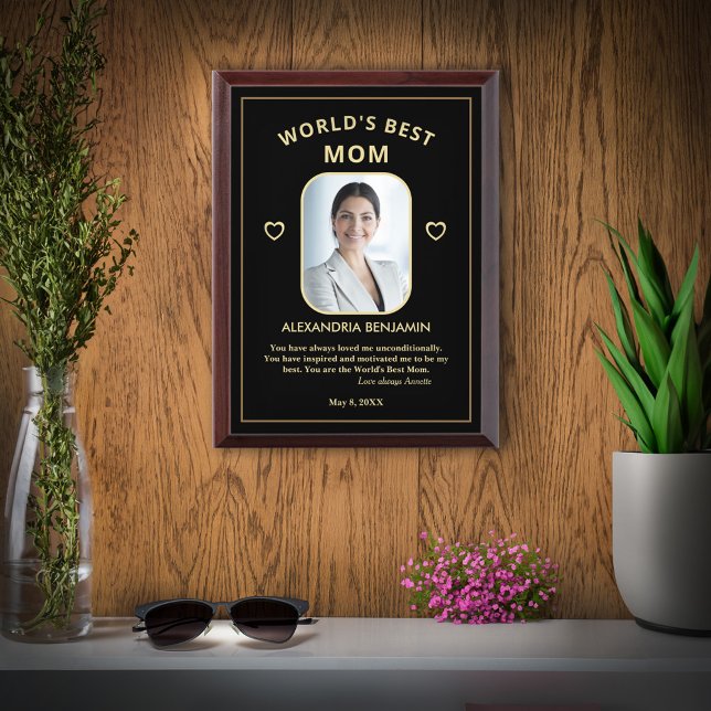 World's Best Mom Mother's Day Photo Personalize   Award Plaque (World's Best Mom Mother's Day Photo Personalize Award Plaque is great to give to Mom. )