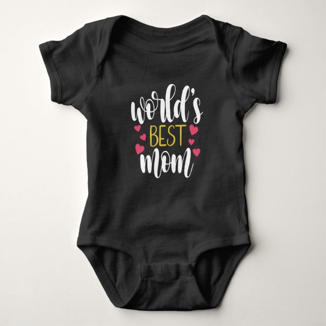World's Best Mom Mother's Day | T-Shirt Baby Bodysuit (Front)