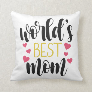 World's Best Mom Mother's Day Throw Pillow