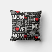 Worlds Best Mom Mother's Day Throw Pillow (Front)