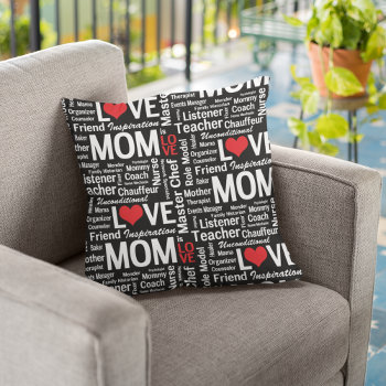 Worlds Best Mom Mother's Day Throw Pillow by AntiqueImages at Zazzle
