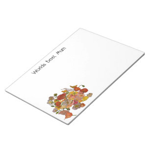 Worlds Best Mom Note Pad with Poppies