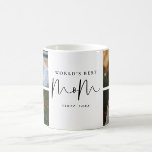 World's Best Mom Photo Collage Coffee Mug
