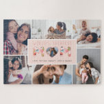 World's Best Mom Photo Collage & Floral Pattern Jigsaw Puzzle<br><div class="desc">Celebrate mother's day with our beautiful personalized family photo collage jigsaw puzzle. The design features a multiple photo layout to add your own photos. In the center of the puzzle, it says World's Greatest Mom. Add a photo to the heart shape in the word "mom". Our beautiful floral pattern decorates...</div>