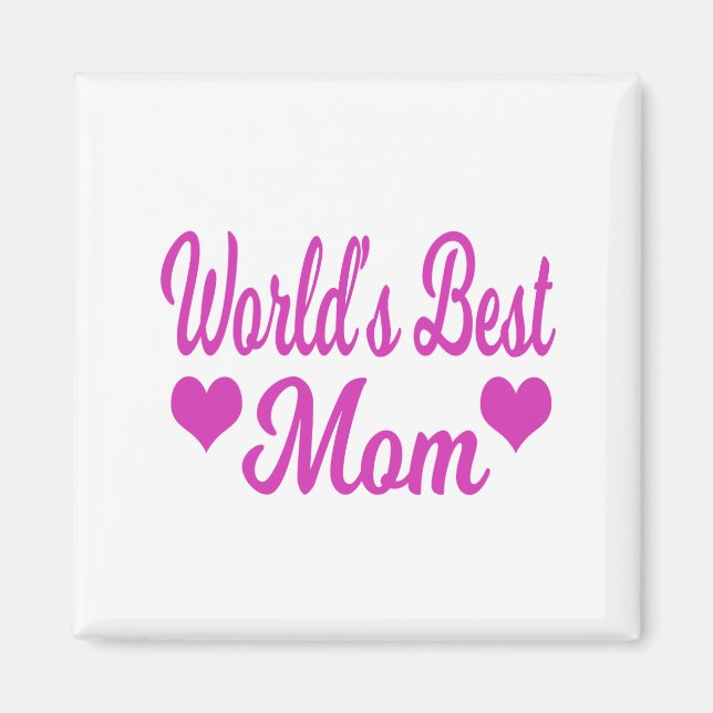 World's Best Mom Pink Magnet (Front)