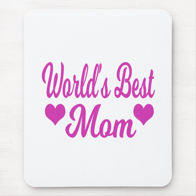 World's Best Mom Pink Mouse Pad (Front)