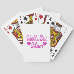 World's Best Mom Pink Poker Cards