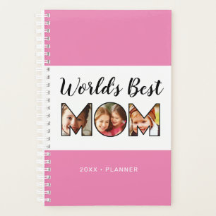 World's Best Mom Quote 3 Photo Collage 2026 Planner