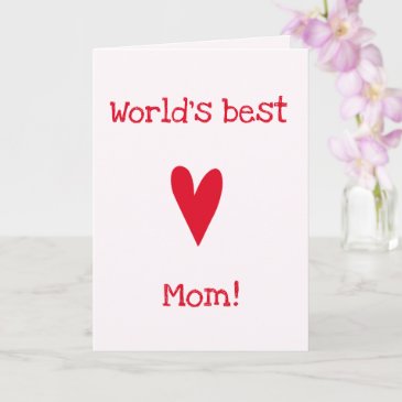 World's Best Mom! | Red Heart Mother's Birthday 