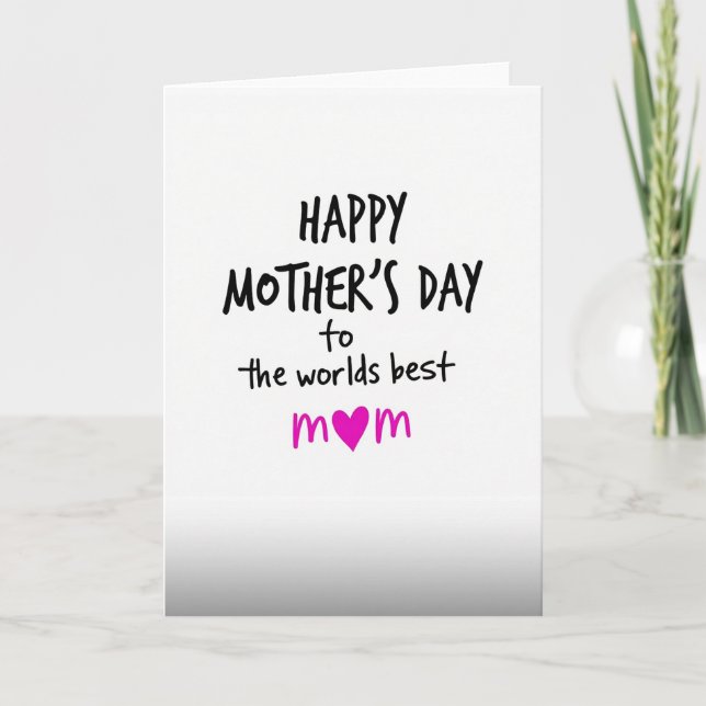 Worlds Best Mom Scripted Card (Front)