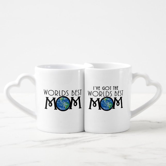 Worlds Best Mom Set Coffee Mug Set (Front Nesting)
