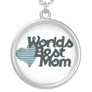 Worlds Best Mom Silver Plated Necklace