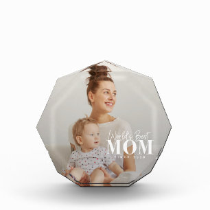 World's Best Mom Since 20XX Modern Photo Block
