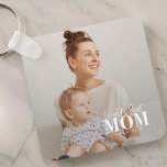 World's Best Mom Since 20XX Modern Photo Keychain<br><div class="desc">This simple and modern design is composed of sans serif and playful cursive typography and add a custom photo.</div>