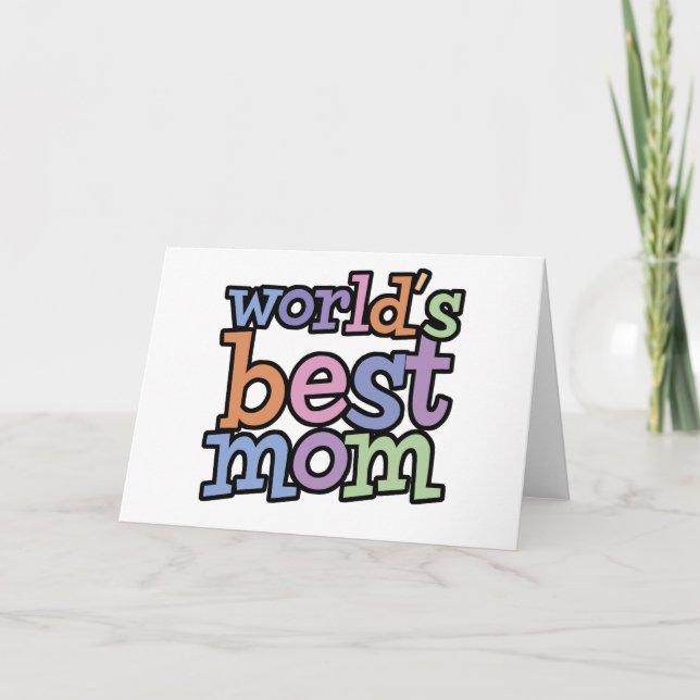 Worlds Best Mom T-Shirts & Gifts Card (Front)