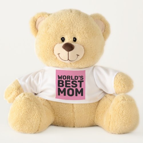 WORLDS BEST MOM TEDDY BEAR PLUSH LARGE
