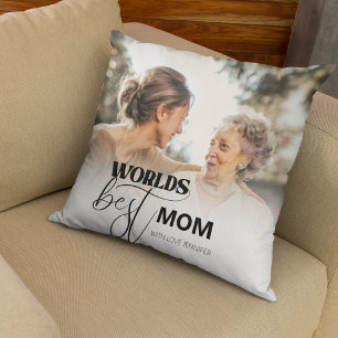 Worlds Best Mom Throw Pillow