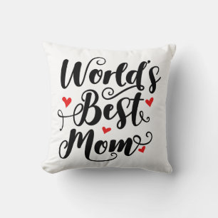 World's Best Mom Throw Pillow