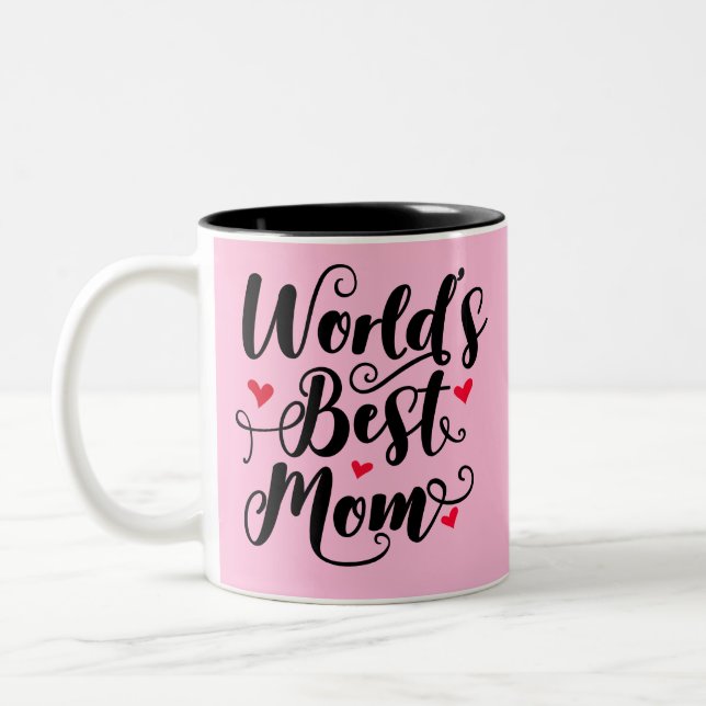 World's Best Mom Two-Tone Coffee Mug (Left)