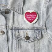 World's Best Mom Wife Nurse Heart Button (In Situ)