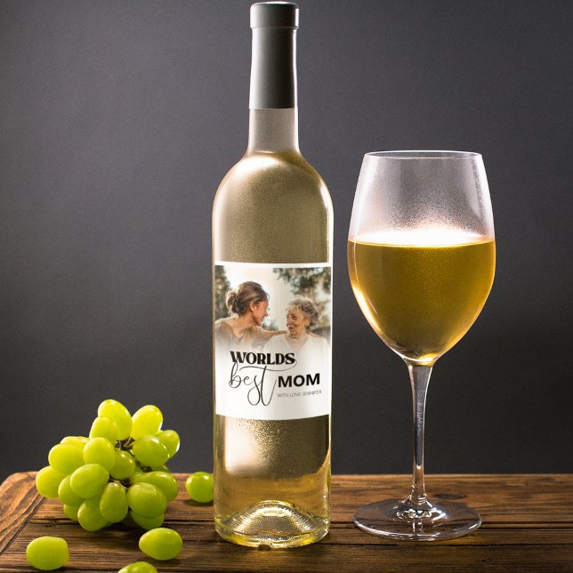 Worlds Best Mom Wine Label (Creator Uploaded)