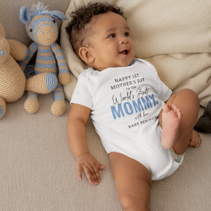 'Worlds Best Mommy' 1st Mother's Day Keepsake Baby Bodysuit