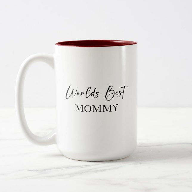 World's Best Mommy & Most Loved Personalized Mug (Left)