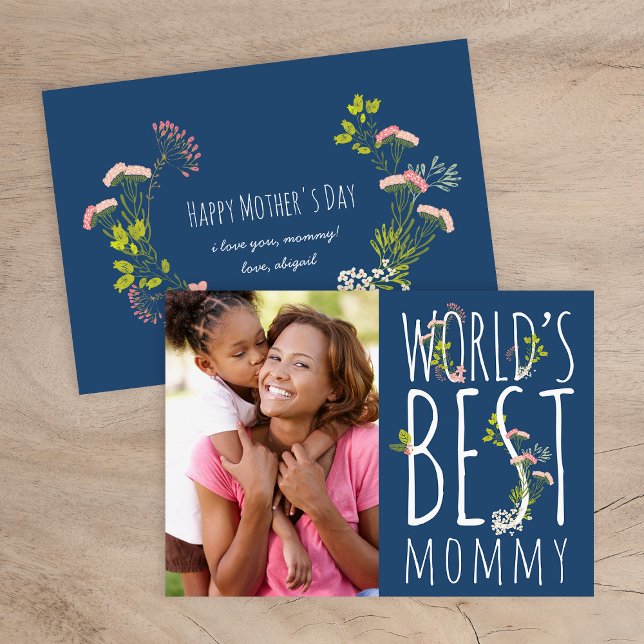 World's Best Mommy Mother's Day Photo Card (Creator Uploaded)