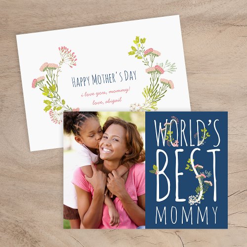 Worlds Best Mommy Mothers Day Photo Card