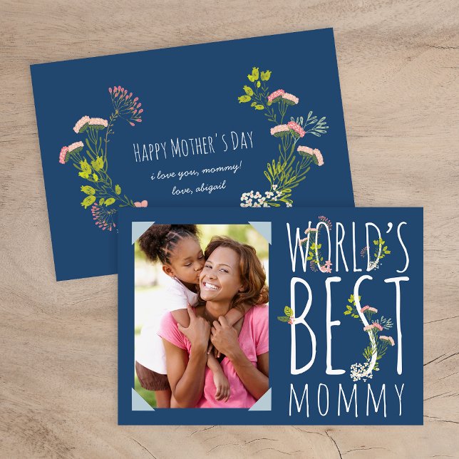 World's Best Mommy Mother's Day Photo Card (Creator Uploaded)