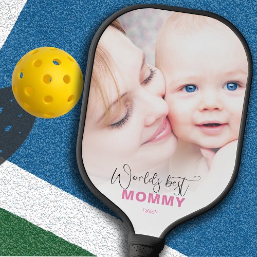 Worlds Best Mommy  Photo Pickleball Paddle