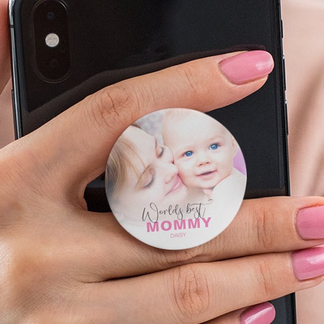 Worlds Best Mommy | Photo PopSocket (Creator Uploaded)