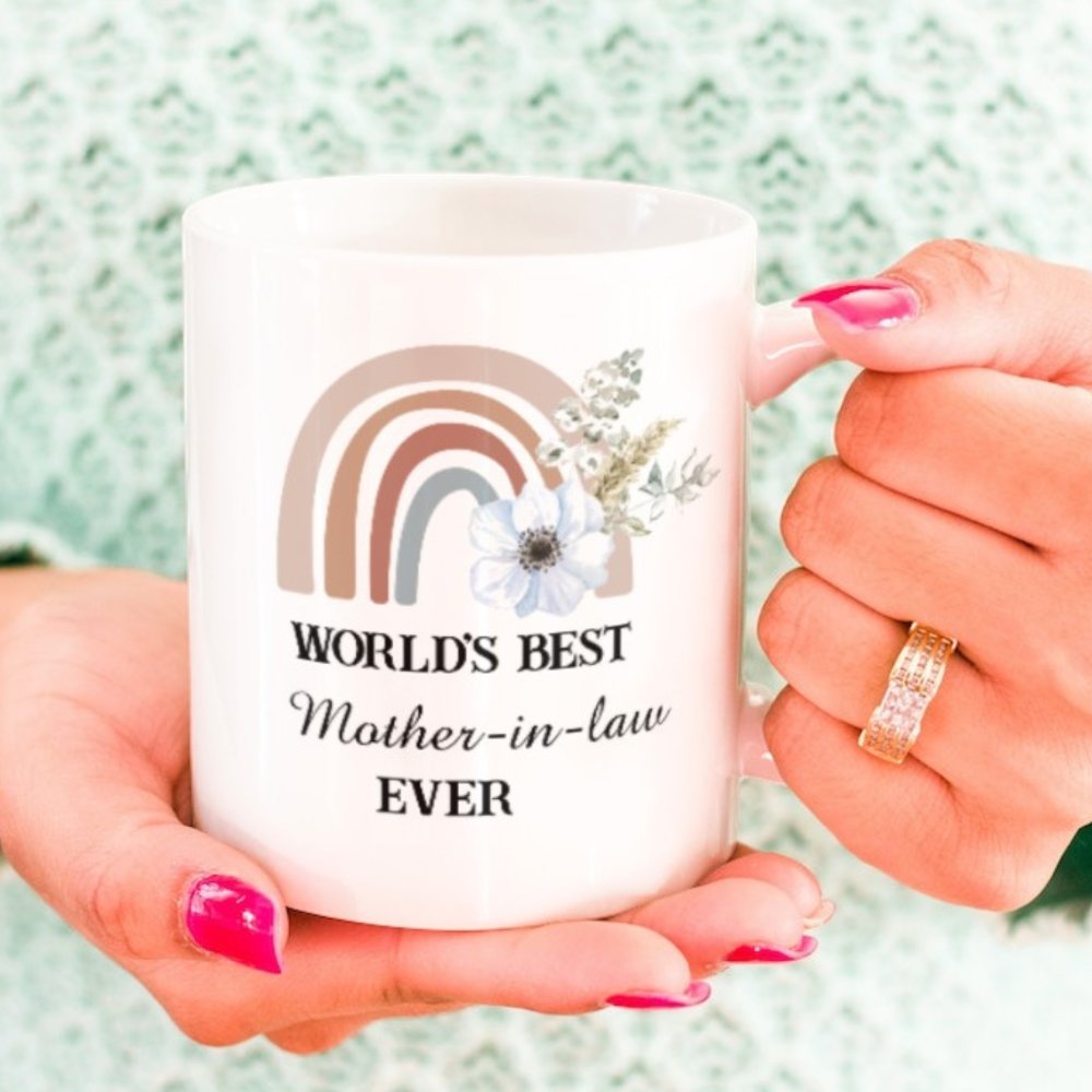 Discover World's Best Mother In Law Ever Custom Mother's Day Gift Coffee Mug