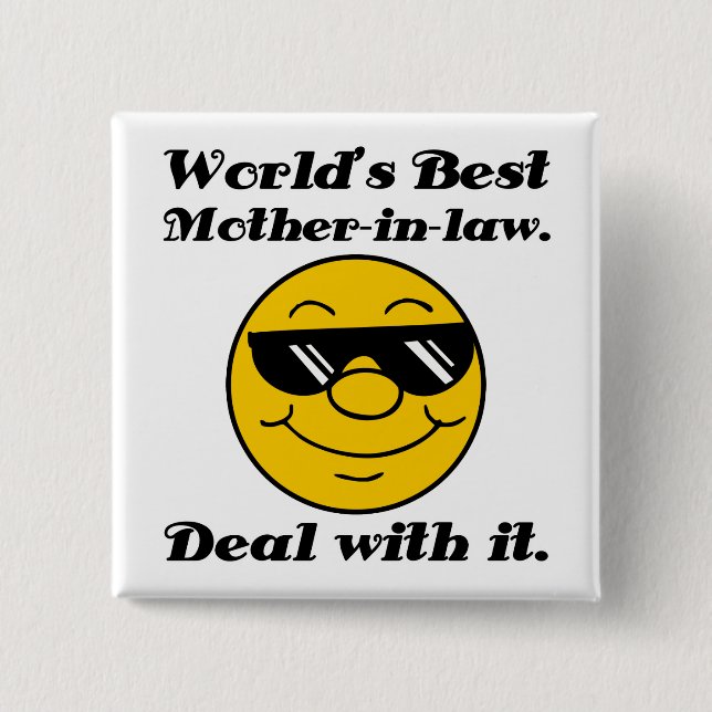 World's Best Mother-In-Law Humor Button (Front)