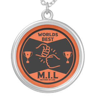 Worlds Best Mother-In-Law Silver Plated Necklace