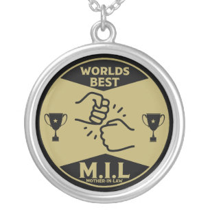 Worlds Best Mother-In-Law Silver Plated Necklace