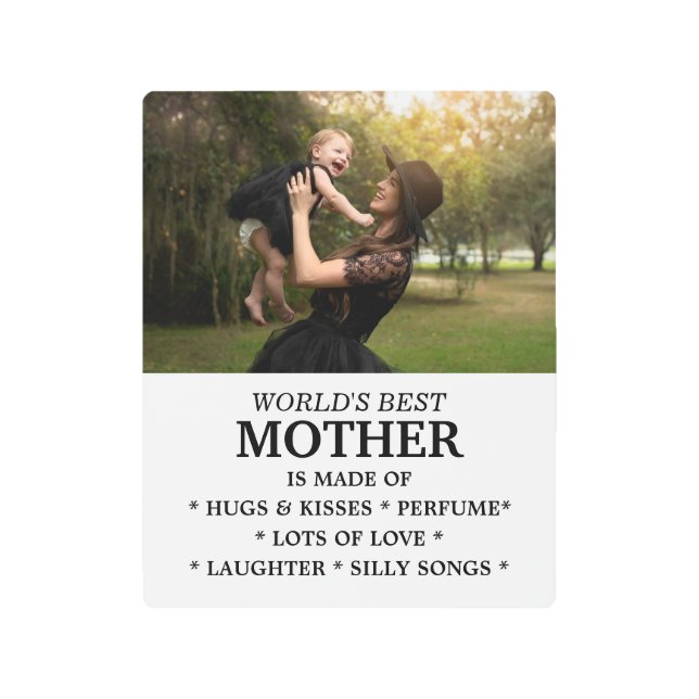 World's Best Mother Is Made Of Metal Print (Front)