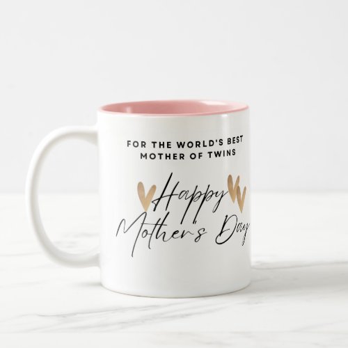 Worlds Best Mother Of Twins_Mothers Day Two_Tone Coffee Mug