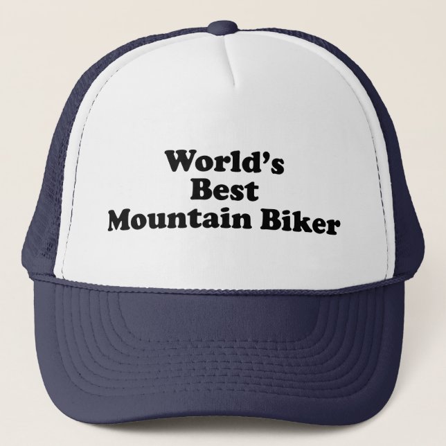 World's Best Mountain Biker Trucker Hat (Front)