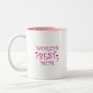 Worlds Best Mum Mug. Two-Tone Coffee Mug