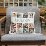 Worlds Best Mummy | Photo Collage Throw Pillow<br><div class="desc">Are you searching for the perfect Mother's Day gift? Look no further than this unique 12-photo collage pillow! Show your love and appreciation for the special mothers, mommy, mothers, mamas, mums, mummy, and step or bonus parents in your life. Customize the pillow with a template that reads "World's Best Mummy"...</div>