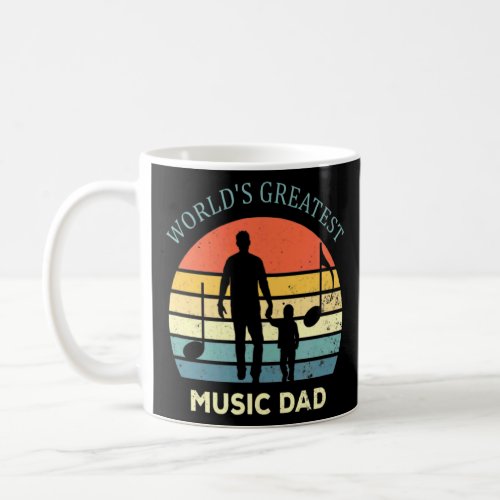 Worlds Best Music Dad Greatest Guitar Music Dad 1  Coffee Mug