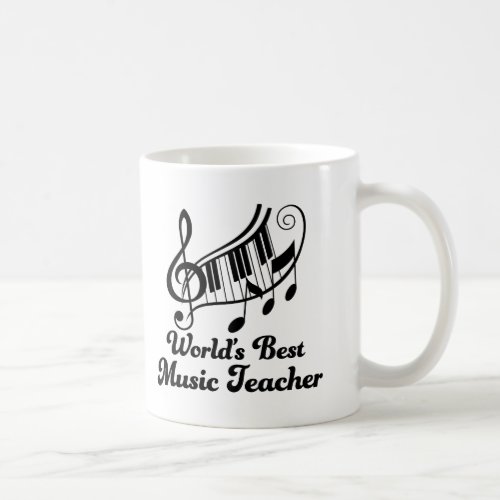 Worlds Best Music Teacher Gift Coffee Mug