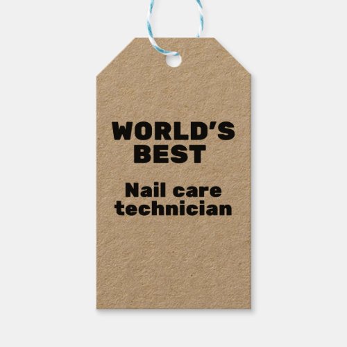 Worlds Best Nail Care Technician Gift Tags